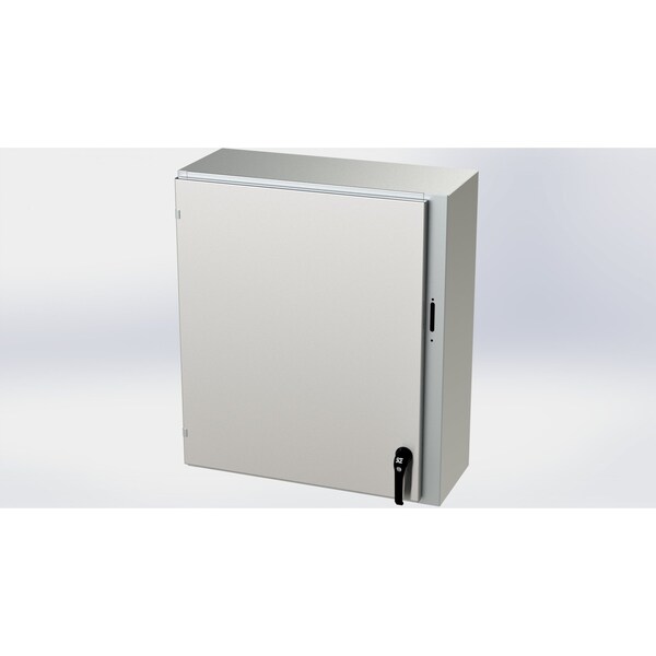 2 Point Latch Electrical Enclosures, 36 in H, 12 in D, 31.38 in W, NEMA 3R, 4, 4X, 12, 13